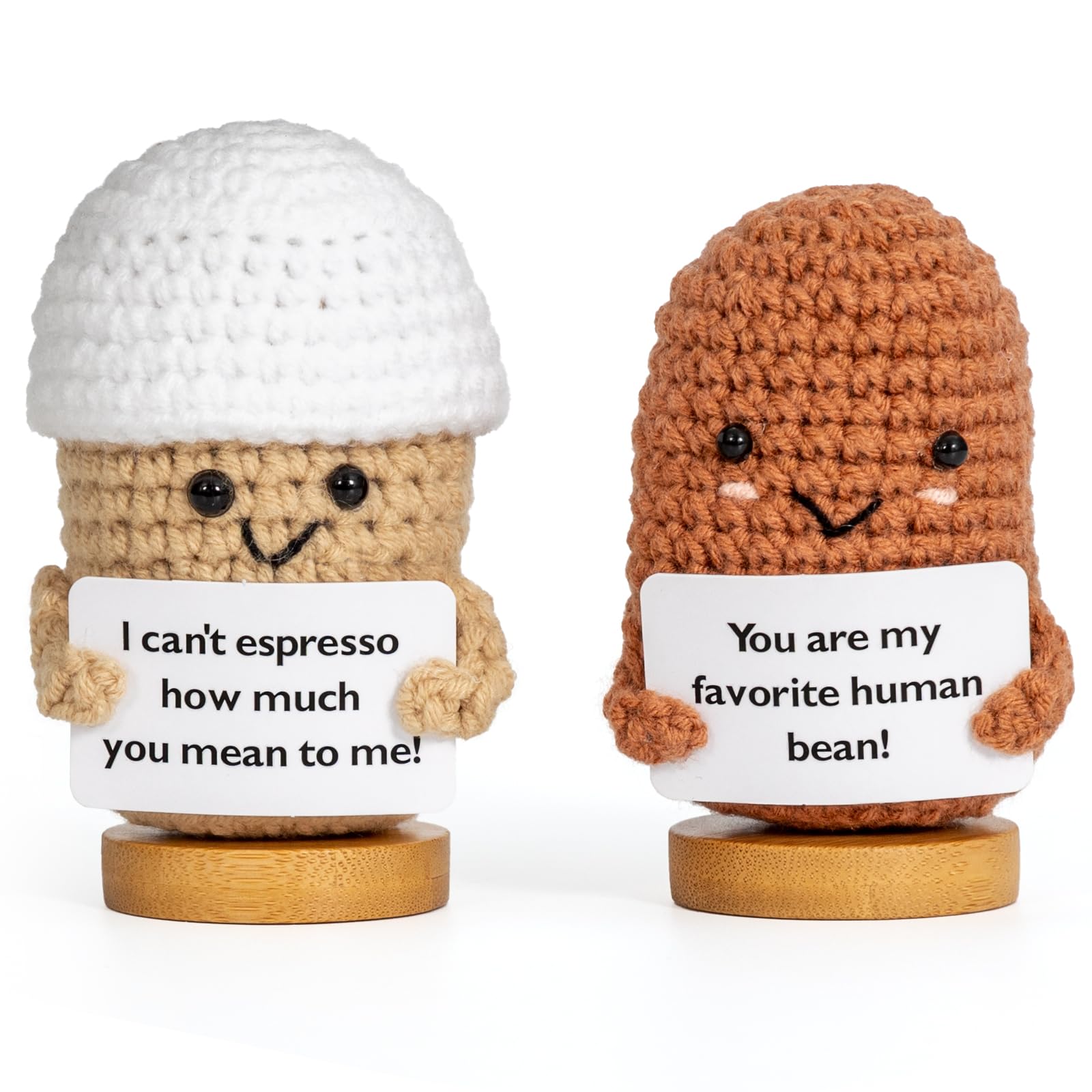 Amazon.com: 2 Pcs Coffee Gifts Mini Emotional Support Crochet